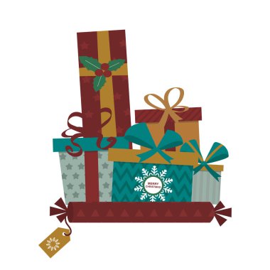 Hediye izole kutusu mevcut vektör çizim.