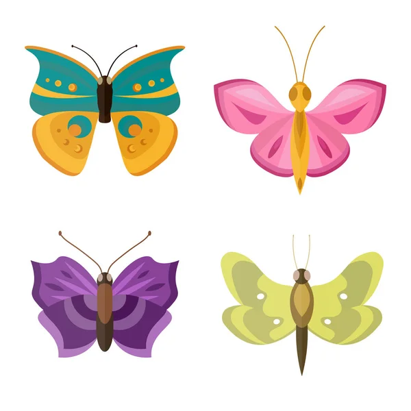 Coloridas mariposas vector . — Archivo Imágenes Vectoriales