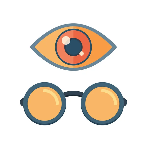 矢量时尚眼镜和眼睛符号. — 图库矢量图片