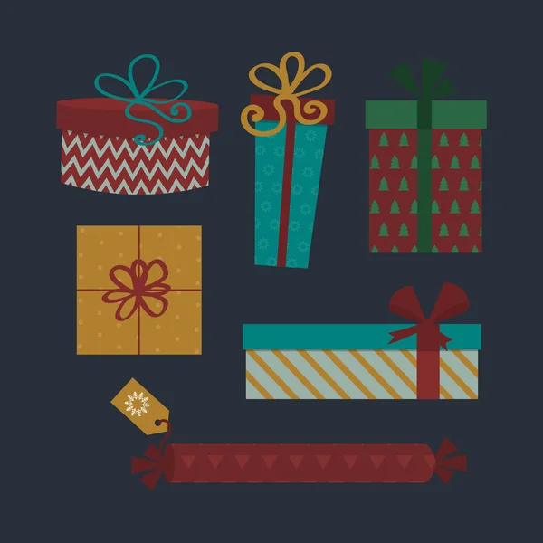 Gift box isolated present vector illustration. — Stock Vector