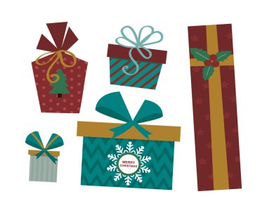 Hediye izole kutusu mevcut vektör çizim.