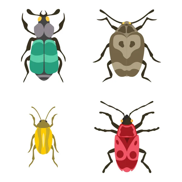 Insect icon flat isolated vector illustration. — Stock Vector