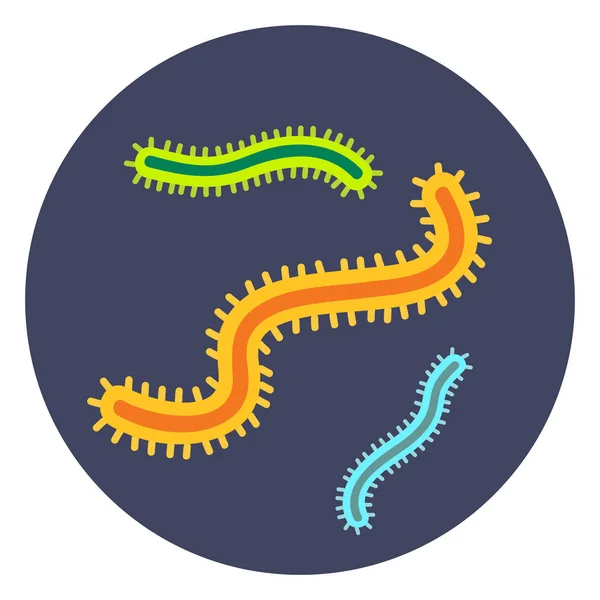 Бактерии вируса микроскопических изолированных микробов икона микробиологии организма человека и медицины инфекции биологии заболевания патогенной плесени векторной иллюстрации . — стоковый вектор