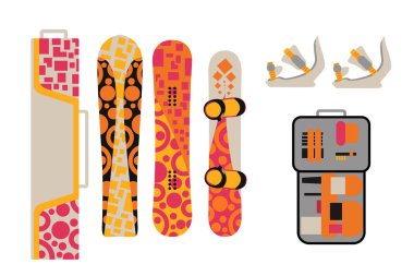 Snowboard spor panoları öğeleri