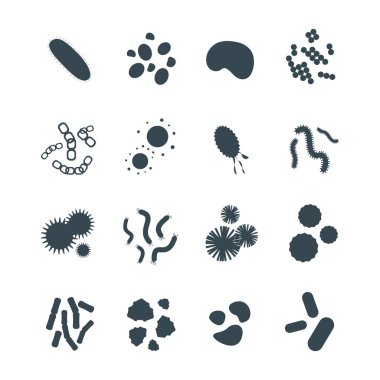 Bacteria virus microscopic isolated microbes icon human microbiology organism and medicine infection biology illness pathogen mold vector illustration. clipart