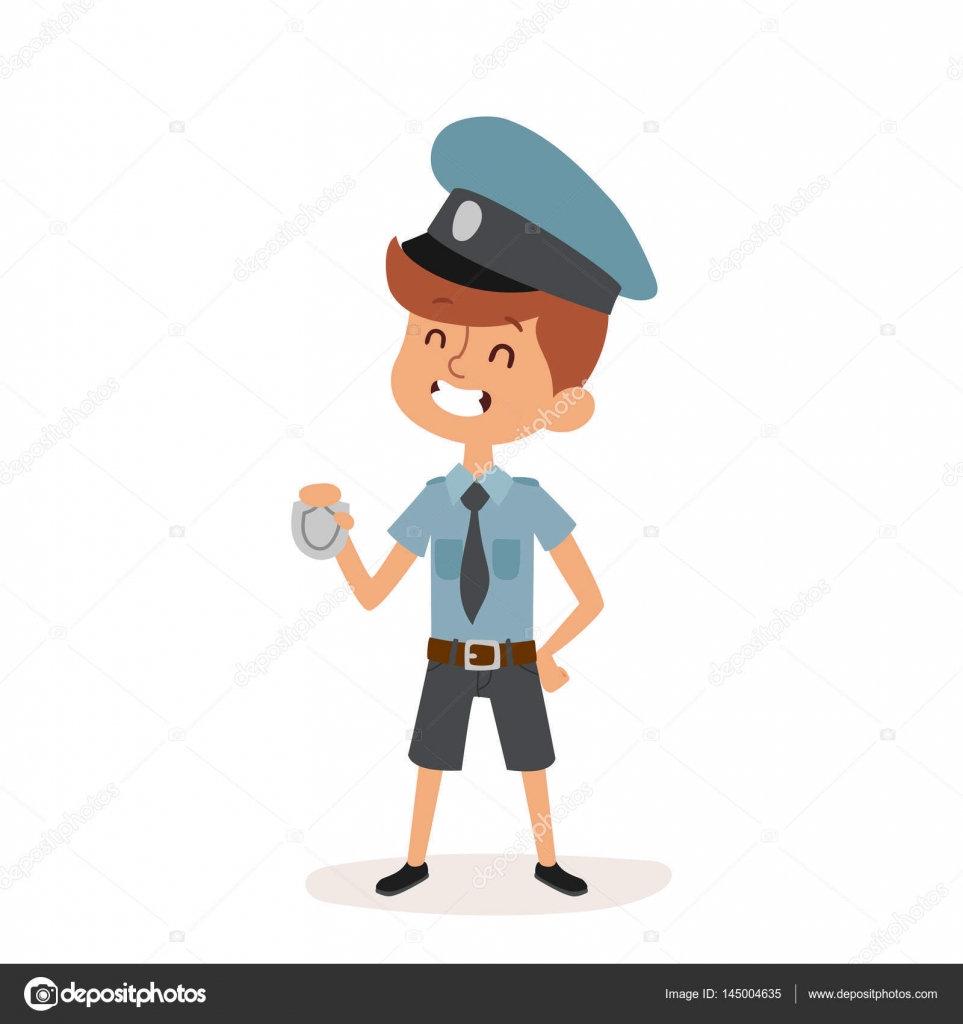 Policeman boy cap and badge hands cop cartoon character person on white background vector profession uniform worker isolated illustration kid Stock Vector Image by ©adekvat #145004635 Policeman boy cap and badge hands cop cartoon character person on white background vector profession uniform worker isolated illustration kid Stock Vector Image by ©adekvat #145004635