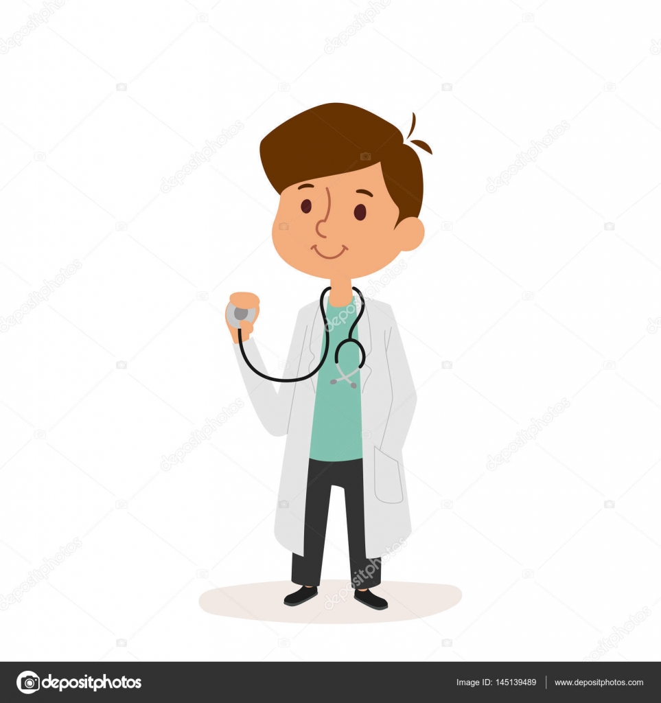 Equipe médica médicos masculinos e femininos personagens de desenhos  animados vector