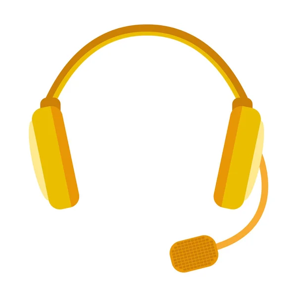 Kopfhörer Vektor-Symbol isoliert Audio-Design Sound Musik Telefon Gerät Symbol Ausrüstung moderne Stereo-Headset dj Kopfhörer mobiles digitales Gadget — Stockvektor