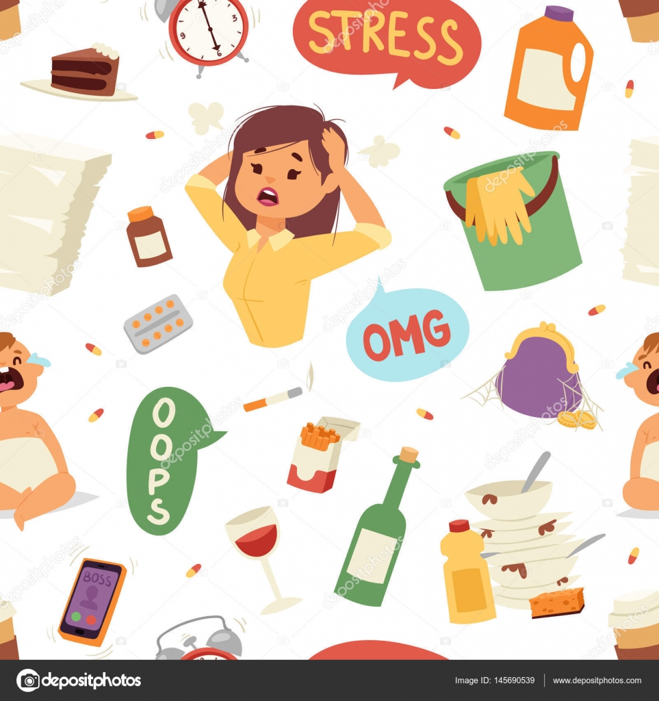 71 Unhappy woman cleaning-stockillustrasjoner | DepositPhotos, image size:1600x1700