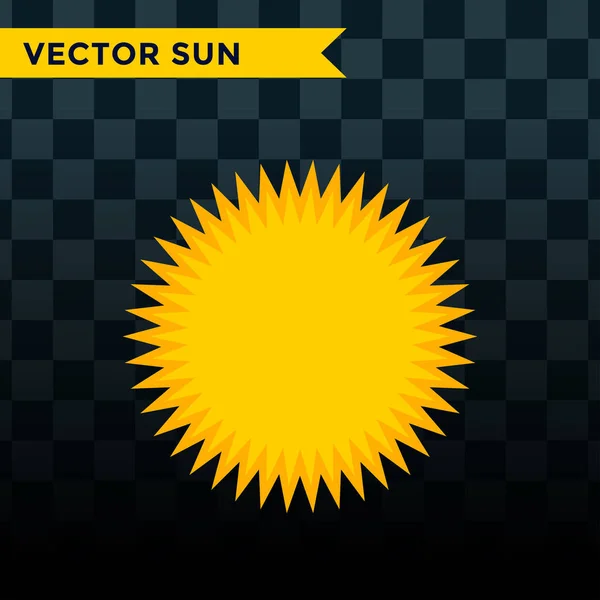 Sonne platzt Stern Symbol Vektor Illustration Sommer isoliert Natur Sonnenschein Sonnenstrahl Funken Sonnenaufgang Zeichen sonnig Symbol Licht Form Sonnenschein Solar — Stockvektor