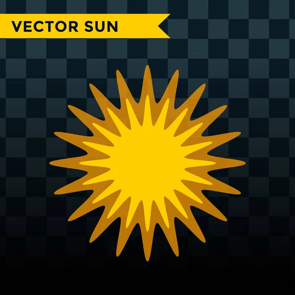 Sonne platzt Stern Symbol Vektor Illustration Sommer isoliert Natur Sonnenschein Sonnenstrahl Funken Sonnenaufgang Zeichen sonnig Symbol Licht Form Sonnenschein Solar — Stockvektor