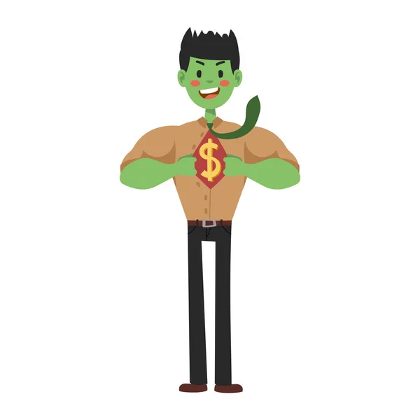 Superhero vector hero super vector illustration man cartoon power concept character comic male strong person terisolasi success costum - Stok Vektor