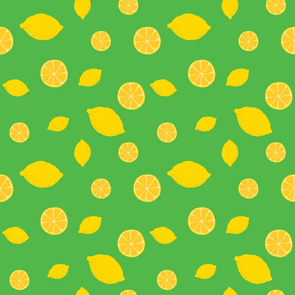 Gyümölcs-citrom varrat nélküli minták vektor — Stock Vector