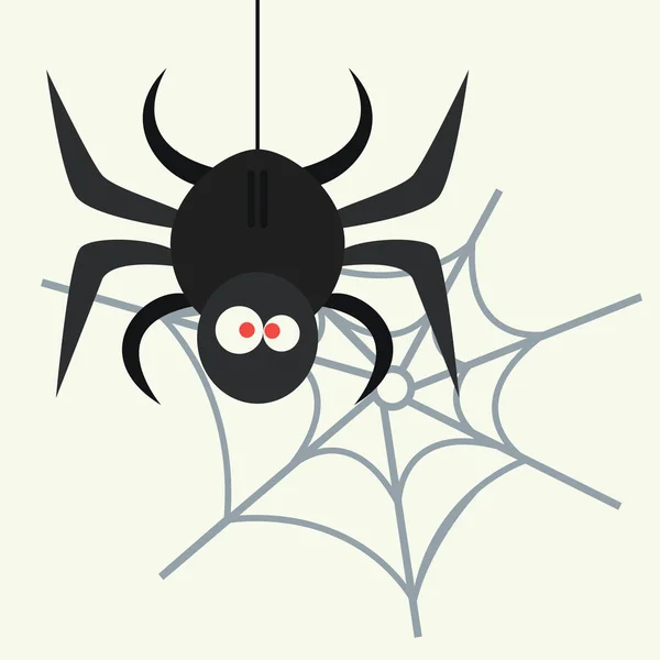 Örümcek siluet Araknid korku grafik düz korkunç hayvan zehirli tasarım doğa fobisi böcek tehlike korku tarantula Cadılar Bayramı vektör simgesi. — Stok Vektör
