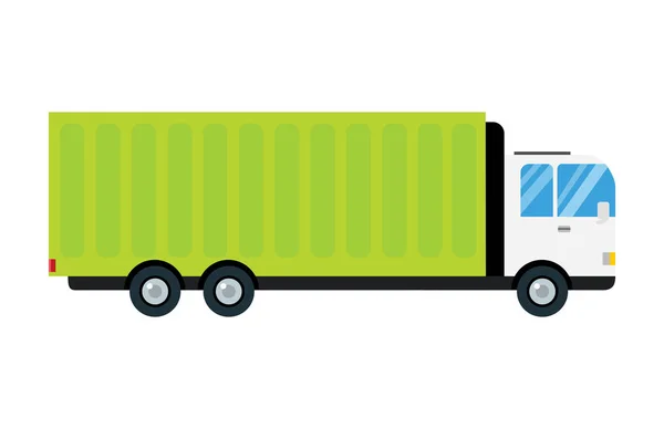 Transporte de entrega carga caminhão vetor ilustração caminhão carro reboque transporte entrega negócio frete veículo van logística embarque — Vetor de Stock