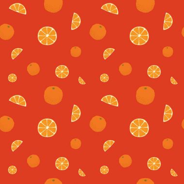 Meyve Portakal Dikişsiz desen
