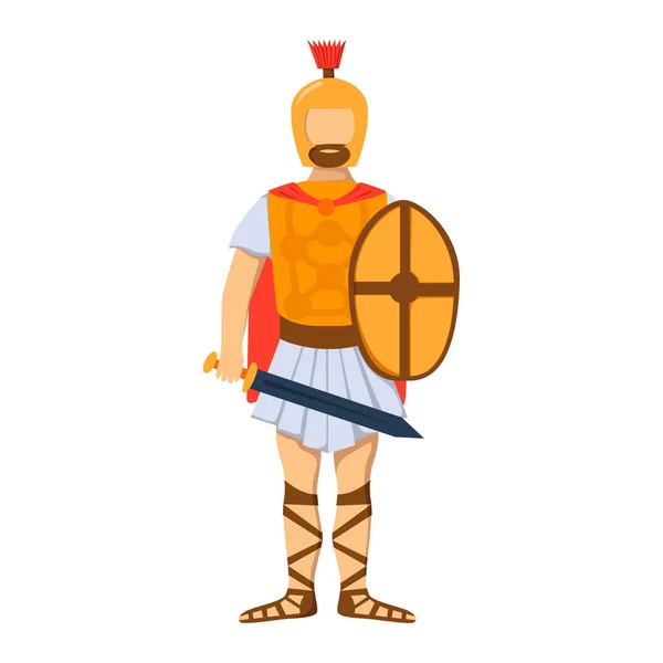 Militära romersk soldat karaktär vapen rustningar mannen siluett tvingar design och amerikanska fighter ammunition marinblå kamouflage tecken vektor illustration. — Stock vektor