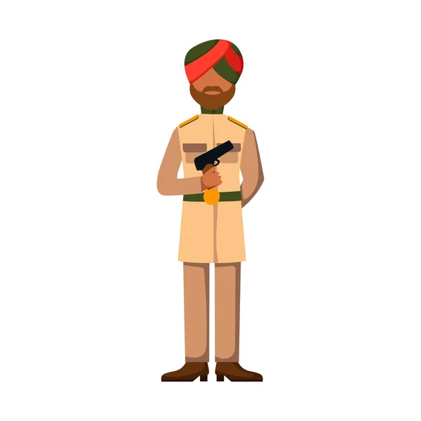 Militar índia soldado personagem arma símbolo armadura homem silhueta forças design e americano lutador munição marinha camuflagem sinal vetor ilustração . — Vetor de Stock