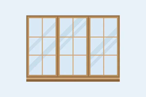 Art des Hauses Fenster Element isoliert flachen Stil Rahmen Wohnungstür doppelte Konstruktion und zeitgenössische Dekoration Wohnung Vektor Illustration. — Stockvektor