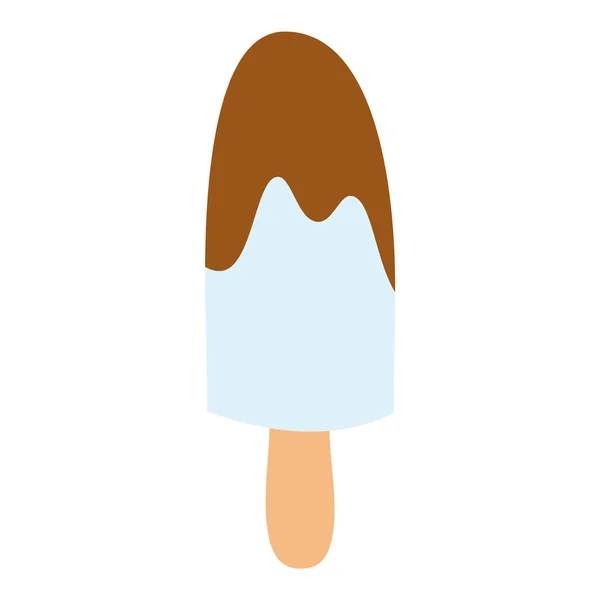 Ovocné zmrzliny vektorové ilustrace ikona, samostatný kreslený dezertní sladké studené občerstvení vanilkové chutné zmrazených bonbóny chuť design lahodné bar party — Stockový vektor