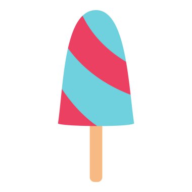 tatlı tatlı soğuk aperatif vanilya lezzetli dondurulmuş şeker lezzet tasarım parti pembe mavi lezzetli izole meyve dondurma vektör illüstrasyon simge
