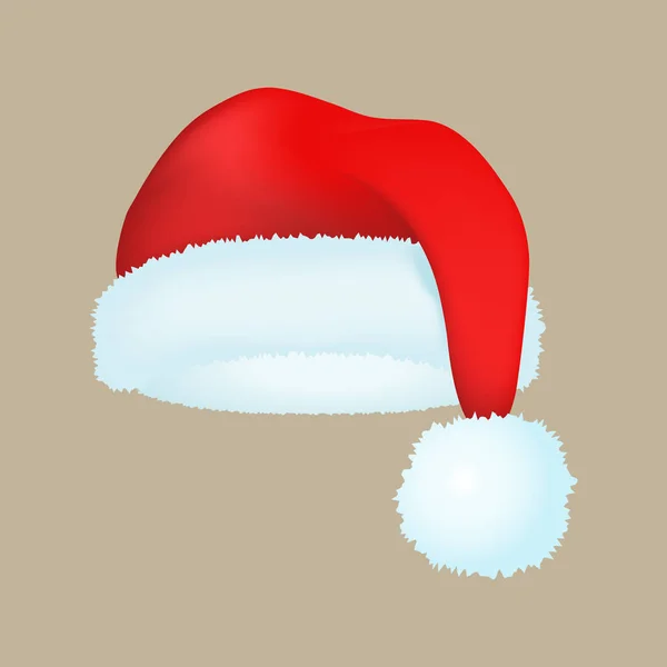 Santa Claus moda rojo sombrero moderno elegancia gorra invierno Navidad vacaciones superior ropa vector ilustración . — Archivo Imágenes Vectoriales