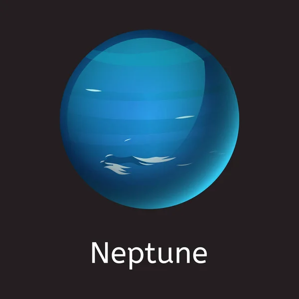Hoge kwaliteit ruimte astronomie melkwegstelsel planeet Neptunus universum wetenschap kosmos sterren vectorillustratie. — Stockvector