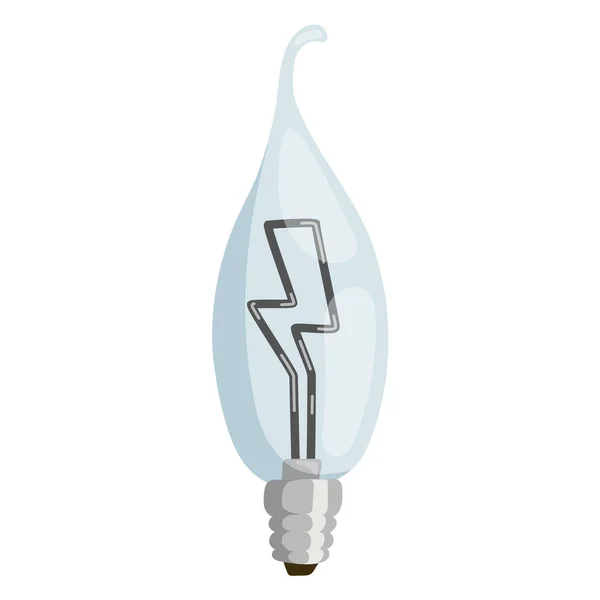 Icono de ilustración de vector de concepto de energía diseño aislado bombilla lámpara fuente de luz solución de símbolo de electricidad invento watt lluvia de ideas — Vector de stock