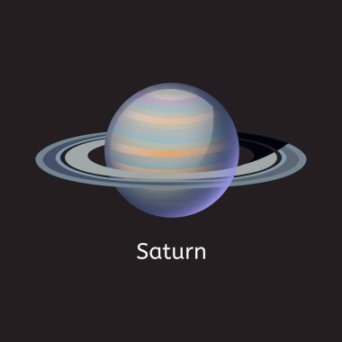 Yüksek kaliteli alanı gezegen gökada astronomi Satürn Evren Bilim Evren yıldız vektör çizim.