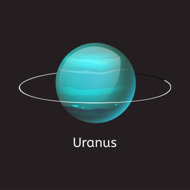 Yüksek kaliteli alanı gezegen gökada astronomi Uranüs Evren Bilim Evren vektör çizim yıldız.