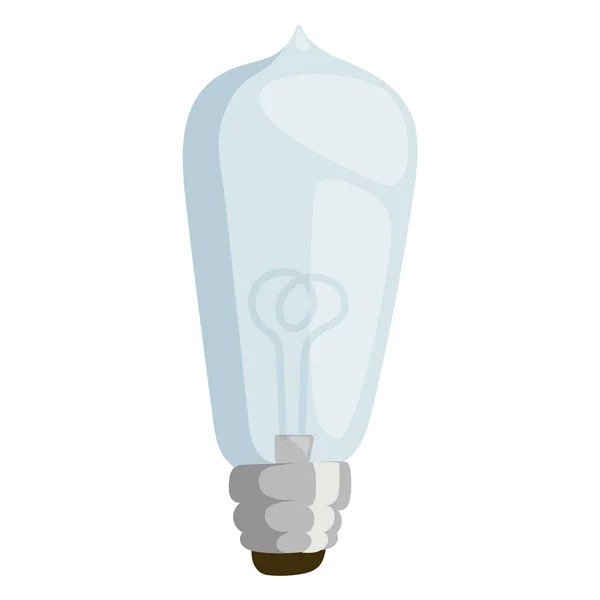 Desenhos animados lâmpada vetor ilustração lâmpada design isolado desenho bulbo objeto eletricidade equipamento elétrico brilhante decoração ícone poder forma —  Vetores de Stock