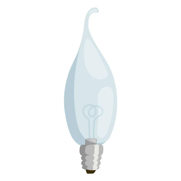 Lampe de dessin animé vecteur illustration lampe lumière isolée dessin ampoule objet électricité équipement électrique lumineux décoration icône puissance forme — Image vectorielle