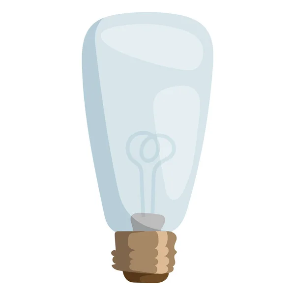 Lampe de dessin animé vecteur illustration lampe lumière isolée dessin ampoule objet électricité équipement électrique lumineux décoration icône puissance forme — Image vectorielle