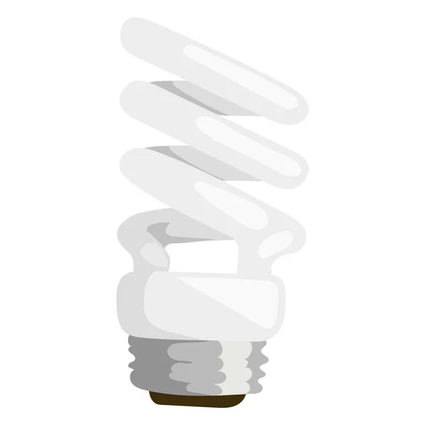 Energiesparlampen Vektor Illustration Elektrisch hell Symbol Macht Form Erhaltung Spirale sparen sparsam Erfindung Objekt ökoeffiziente Konzept Watt — Stockvektor