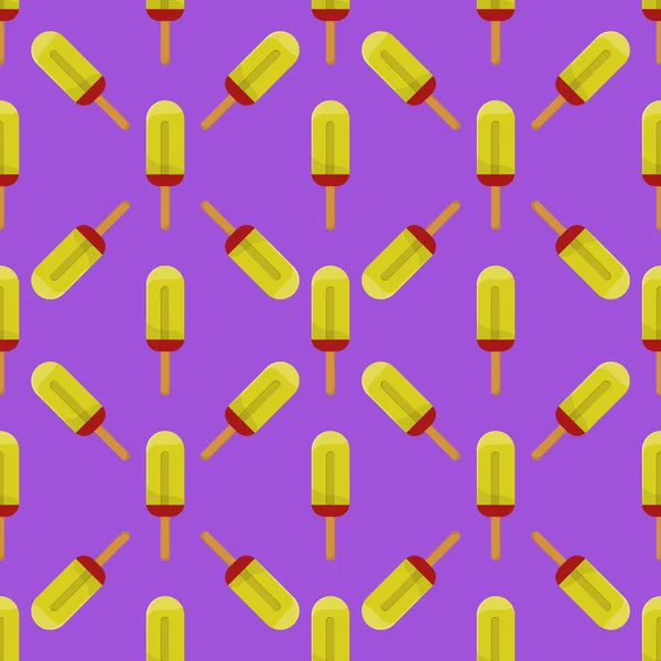 รูปภาพเวกเตอร์ผลไม้พื้นหลังแบบไร้รอยต่อของไอศกรีม — ภาพเวกเตอร์สต็อก