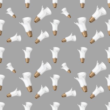 Çizgi film lamba ampul Dikişsiz desen arka plan tasarım vektör illüstrasyon elektrik simgesi nesne sembol işareti çözüm enerji beyin fırtınası