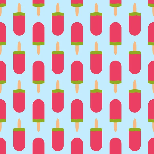 Helado de frutas patrón sin costuras vector de fondo icono de la ilustración postre aislado dulce refrigerio sabroso caramelo congelado sabor diseño delicioso rosa — Archivo Imágenes Vectoriales