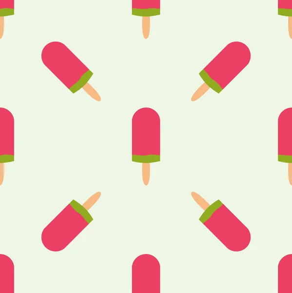 Obst Eis nahtlose Muster Hintergrund Vektor Illustration Symbol isoliert Dessert süß kalt Snack lecker gefroren Süßigkeiten Geschmack Design köstlich rosa — Stockvektor