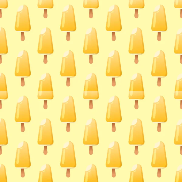 Crème glacée motif sans couture fond fruit vecteur illustration — Image vectorielle