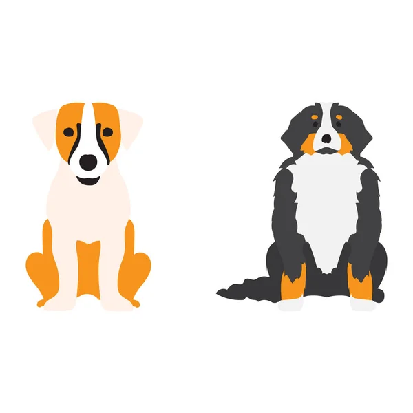 Divertido perro de dibujos animados personaje de pan de dibujos animados cachorro amable adorable vector canino ilustración . — Archivo Imágenes Vectoriales