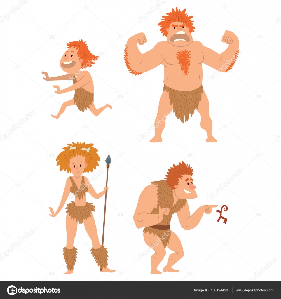 Caveman primitive stone age cartoon neanderthal people character evolution vector illustration. Stock Vector Image by ©adekvat #150194420 Caveman primitive stone age cartoon neanderthal people character evolution vector illustration. Stock Vector Image by ©adekvat #150194420