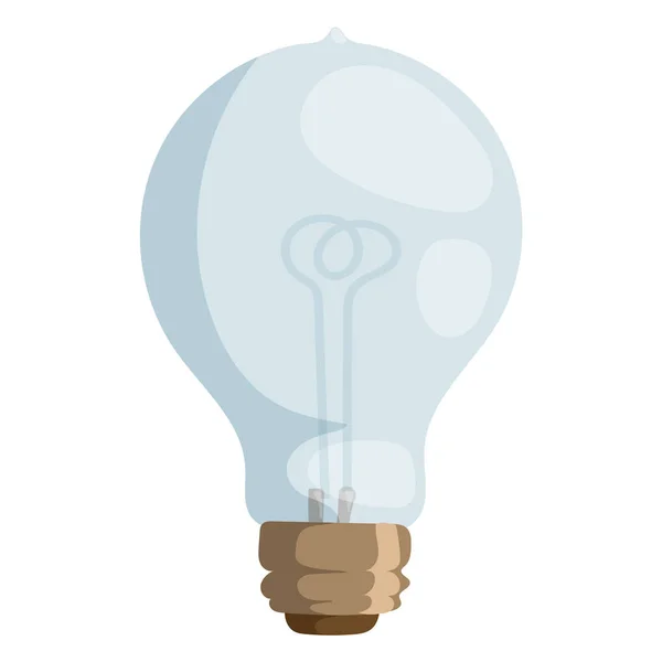 Lámpara de dibujos animados vector ilustración lámpara luz diseño aislado dibujo bombilla objeto electricidad equipo eléctrico brillante decoración icono poder forma — Vector de stock