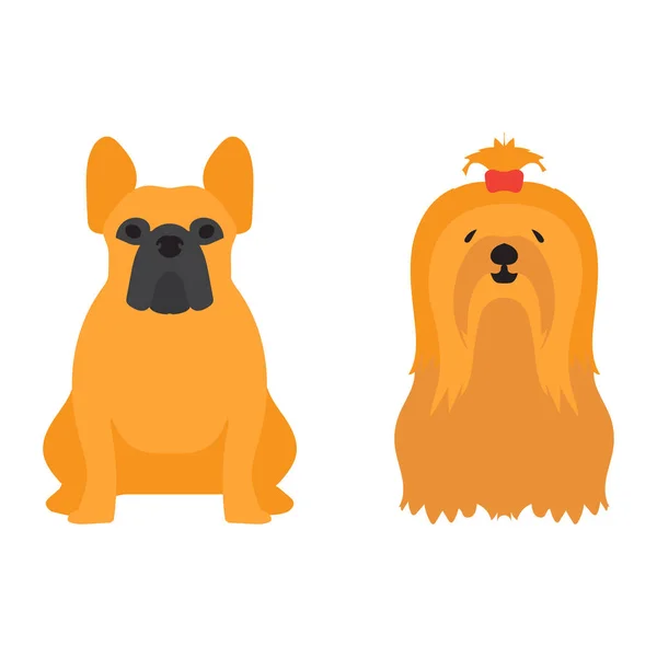 Divertido perro de dibujos animados personaje de pan de dibujos animados cachorro amable adorable vector canino ilustración . — Archivo Imágenes Vectoriales