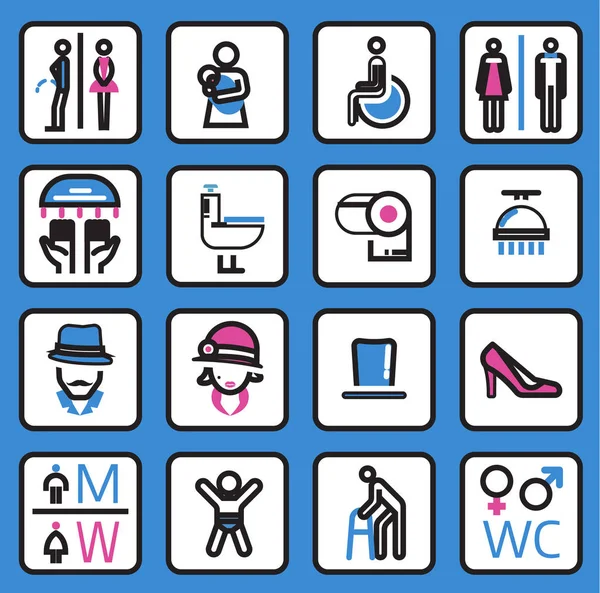 Toiletten-Icon-Vektor — Stockvektor