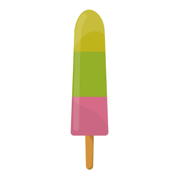 Фруктове морозиво Векторна ілюстрація значок ізольований мультяшний десерт солодкий холодний закуска ваніль смачний заморожений дизайн цукерок смачна барна вечірка — стоковий вектор