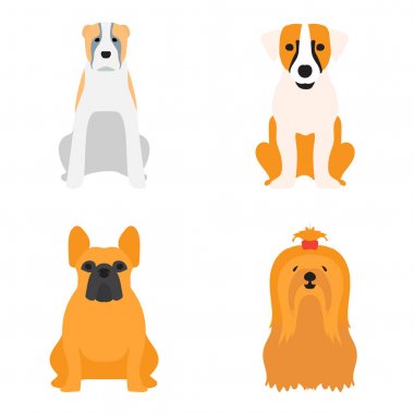 Komik karikatür köpek karakteri ekmek karikatür köpek dostu sevimli köpek vektör çizim.