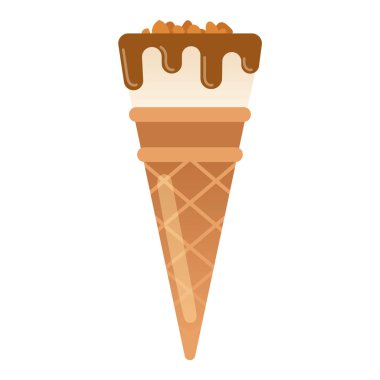 dondurma tatlı vektör çizim çikolata gıda tatlı soğuk izole simgesi snack koni lezzetli meyve çikolata çizgi film renkli gofret gözleme dondurulmuş