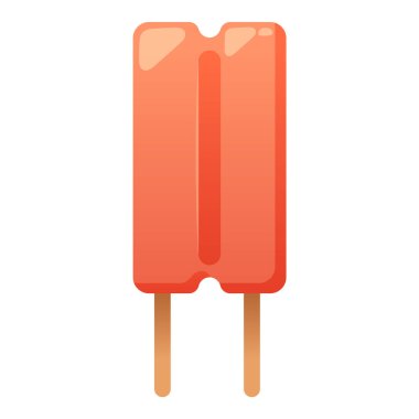 çizgi film tatlı tatlı soğuk aperatif vanilya lezzetli dondurulmuş şeker lezzet tasarım parti lezzetli izole meyve dondurma vektör illüstrasyon simge