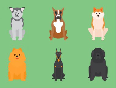 Komik karikatür köpek karakteri ekmek karikatür köpek dostu sevimli köpek vektör çizim.