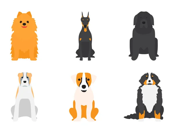 Drôle dessin animé chien personnage pain dessin animé chiot sympathique adorable canin vecteur illustration . — Image vectorielle